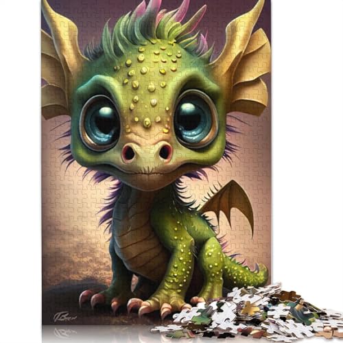 Holzpuzzle für Erwachsene, 1000 Teile, Babydrachen, Lernspiel, Herausforderung, 1000 Teile (75 x 50 cm) von POLIUAWS
