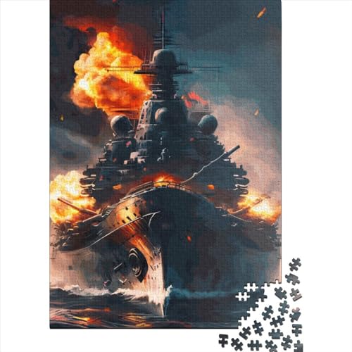 Holzpuzzle für Erwachsene, 1000 Teile, Schlachtschiff, Weihnachten, 75 x 50 cm, 1000 Teile Holzpuzzle für Erwachsene, 1000 Teile, Schlachtschiff, Weihnachten, 75 x 50 cm, 1000 Teile von POLIUAWS
