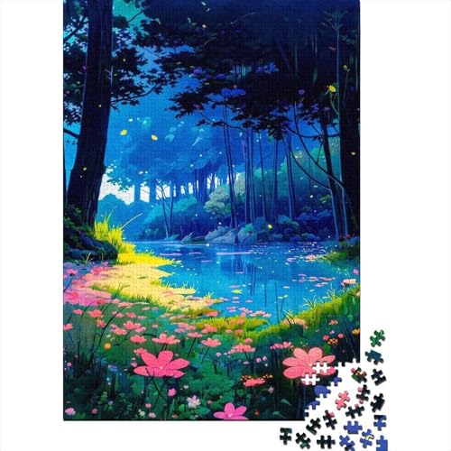 Holzpuzzle im japanischen Stil 1000 Teile, Holzpuzzle für Erwachsene und Jugendliche ab 12 Jahren, Weihnachtsgeschenke, 1000 Teile (75x50cm) von POLIUAWS