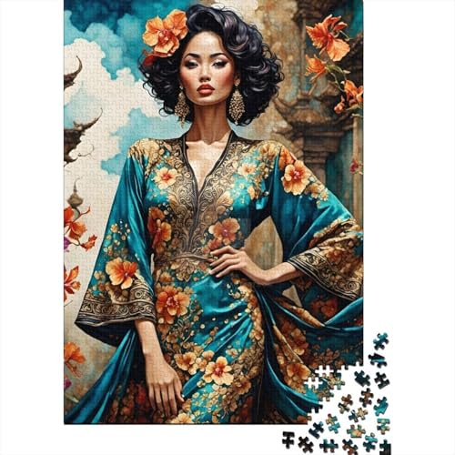 Holzpuzzle mit 1000 Teilen für Mädchen und Erwachsene, Männer und Frauen (75 x 50 cm). von POLIUAWS