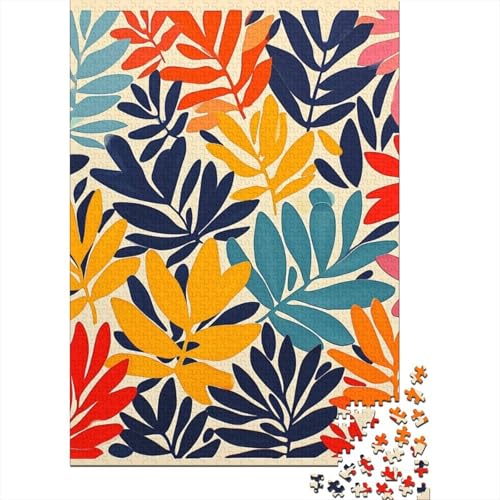 Holzpuzzle mit Ahornblättern für Erwachsene und Jugendliche ab 12 Jahren, 1000 Teile (75 x 50 cm) von POLIUAWS