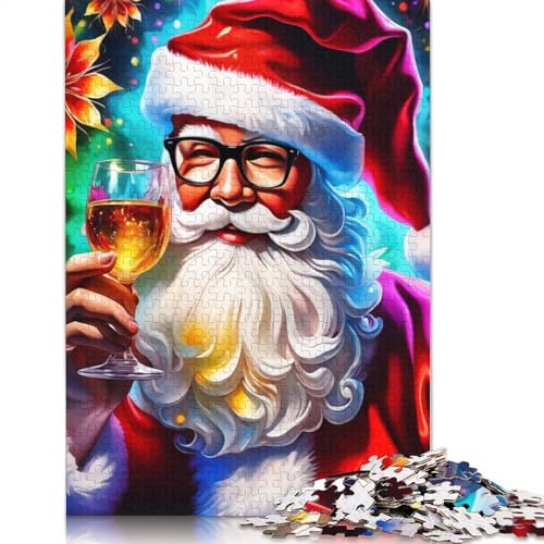 Holzpuzzle mit Weihnachtsmann-Motiv, 1000 Teile, für Erwachsene, Lernspiel, Herausforderung, Weihnachtsgeschenk, 1000 Teile (75 x 50 cm) von POLIUAWS