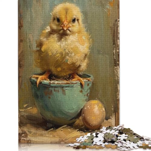 Hühner-Puzzle, 1000 Teile, für Erwachsene | Familienspaß, Puzzles für Erwachsene, Geschenke, Denkspiele, 1000 Teile (38 x 26 cm) von POLIUAWS