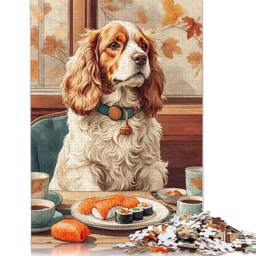 Hunde- und Sushi-Puzzles für Erwachsene, 1000-teiliges Puzzle für Teenager ab 12 Jahren, 1000 Teile (75 x 50 cm) von POLIUAWS