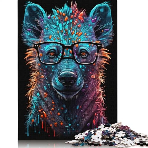 Hyänen tragen Brillen, Puzzles für Erwachsene ab 18 Jahren, Lernspiele, Puzzle für Erwachsene und Kinder, 1000 Teile (75 x 50 cm) von POLIUAWS