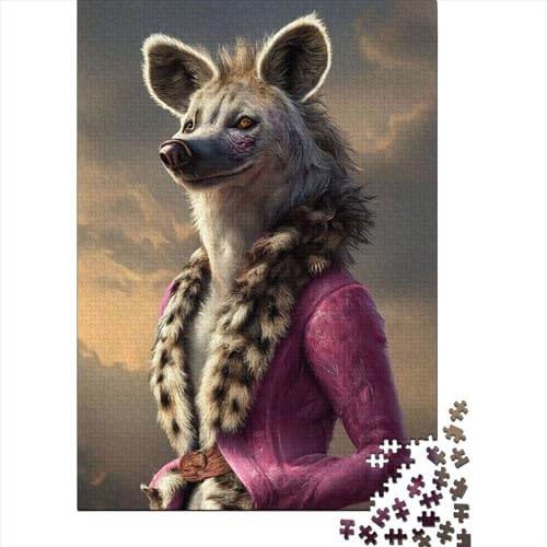 Hyena Style 2 Holzpuzzle 1000 Teile für Erwachsene, Puzzles, Weihnachtsgeschenke, Lernspiel, Herausforderung, Spielzeug, 1000 Teile (75 x 50 cm) von POLIUAWS
