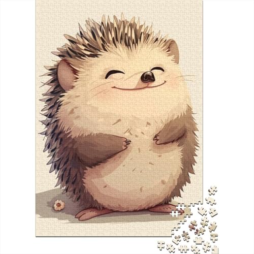 Igel-Puzzle, 1000 Teile, Papierpuzzle für Erwachsene, pädagogisches Spiel, Herausforderungsspielzeug, 1000 Teile (38 x 26 cm) von POLIUAWS