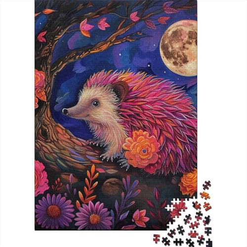 Igel-Puzzle, 1000 Teile, für Erwachsene und Jugendliche, Familienaktivitäten, 1000 Teile (38 x 26 cm) von POLIUAWS