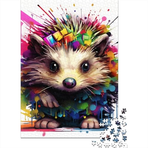 Igel-Puzzle, 1000 Teile, für Erwachsene und Jugendliche, Lernspiel, Herausforderungsspielzeug, 1000 Teile (75 x 50 cm) von POLIUAWS