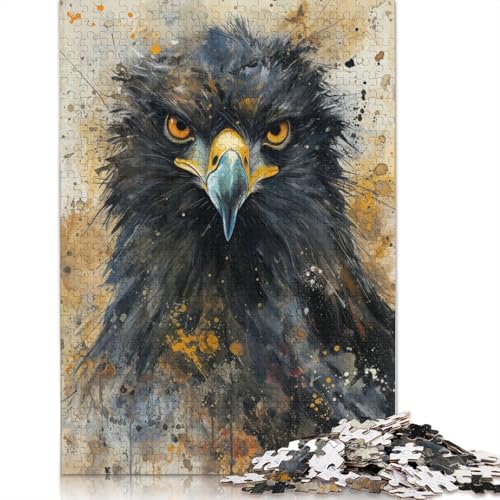 Intense Eagle Stare Puzzles 1000 Teile Schwer Puzzle Spielzeug Lernspiel Impossible Herausforderungsspielzeug Für Erwachsene Und Kinder Ab 12 Jahren 1000pcs (75x50cm) von POLIUAWS