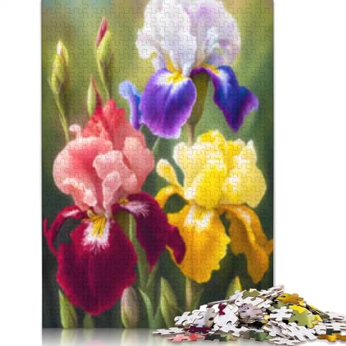 Iris Puzzle Bärte Mutter der Blumen für Erwachsene, 1000 Teile Puzzle für Teenager, Lernspiel, Spielzeug, Weihnachtsgeschenke, 1000 Teile (75 x 50 cm) von POLIUAWS