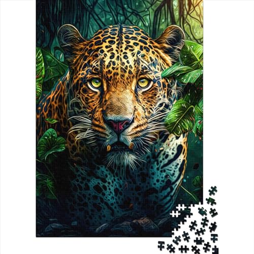 Jaguar 1 Holzpuzzle 1000 Teile für Kinder, Lernspiel für Erwachsene und Jugendliche, 1000 Teile (75x50cm) von POLIUAWS