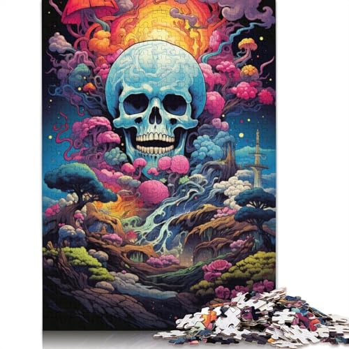Japanisches Farb-Totenkopf-Puzzle, Denksportaufgabe, Premium-Karton-Puzzle für Kinder und Erwachsene ab 12 Jahren, 1000 Teile (38 x 26 cm) von POLIUAWS