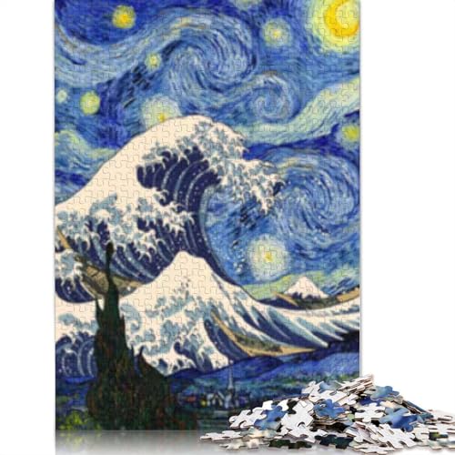 Japanisches Puzzle, 1000 Teile, Sternennacht, für Erwachsene, Lernspiel aus Papier für Teenager, 38 x 26 cm Japanisches Puzzle, 1000 Teile, Sternennacht, für Erwachsene, Lernspiel aus Papier für Teenager, 38 x 26 cm von POLIUAWS