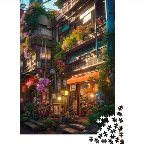 Japanisches Puzzle 1000 Teile für Erwachsene, Halloween-Geschenk, Holzpuzzle für Erwachsene und Jugendliche, 1000 Teile (75 x 50 cm) von POLIUAWS