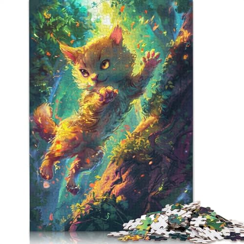Katzenkunst-Puzzle für Erwachsene, Spielzeug, Lernspiel, Puzzlespiele für Erwachsene für Kinder, 1000 Teile (75 x 50 cm) von POLIUAWS
