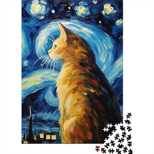 Katzenpuzzle, 1000 Teile, Papierpuzzle für Kinder, Puzzle, Lernspiel für Erwachsene und Jugendliche, 1000 Teile (38 x 26 cm) von POLIUAWS