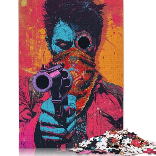 Killer Puzzle Premium, rechteckiges Puzzle aus 100% recyceltem Kartonpapier für Jungen oder Mädchen, 1000 Teile (38 x 26 cm) von POLIUAWS