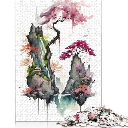 Kirschblüte 23 1000-teiliges Puzzle für Erwachsene | | Familienspaß-Puzzles für Erwachsene, Geschenke, Denkspiele, 1000 Teile (75 x 50 cm) von POLIUAWS