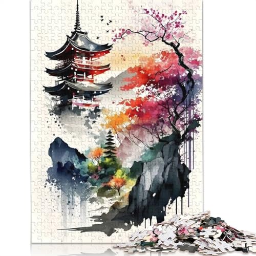 Kirschblüte 26, 1000-teiliges Puzzle für Erwachsene ab 18 Jahren – Familienaktivitäts-Puzzle, Lernspiele, schwierig und herausfordernd, 1000 Teile (75 x 50 cm) von POLIUAWS