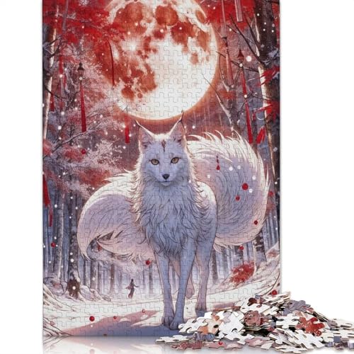 Kirschblüten-Wolf-Puzzle, 1000 Teile, für Erwachsene und Jugendliche ab 12 Jahren, 1000 Teile (75 x 50 cm) von POLIUAWS