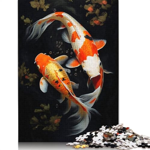 Koi Serenity Splash Puzzle 1000-teilige Schwer Puzzle Spielzeug Lernspiel Impossible Herausforderungsspielzeug Für Erwachsene Und Kinder Ab 14 Jahren 1000pcs (38x26cm) von POLIUAWS