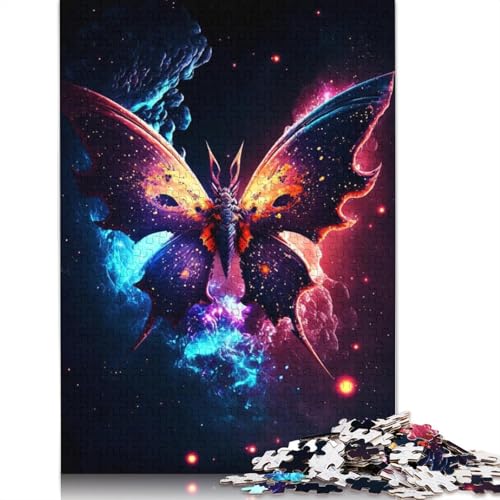 Kosmischer Nebel, Schmetterlings-Puzzle, Dekompressionsspielzeug, rechteckiges Papierpuzzle für Kinder und Erwachsene ab 12 Jahren, 1000 Teile (75 x 50 cm) von POLIUAWS