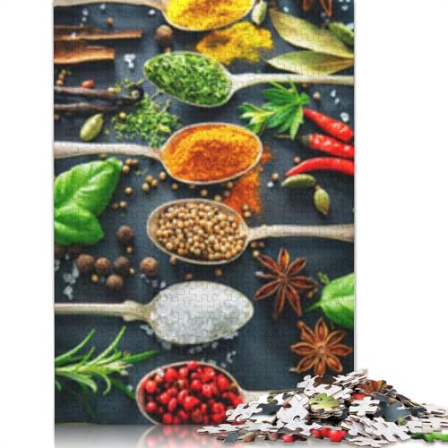 Kräuter- und Gewürzpuzzle für Erwachsene und Jugendliche, Familienspiel, 1000 Teile (38 x 26 cm) von POLIUAWS