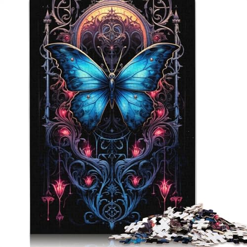 Künstlerisches Schmetterlings-Puzzle, Familienspaß, rechteckiges Papierpuzzle für Kinder und Erwachsene ab 12 Jahren, Geburtstagsgeschenk, 1000 Teile (38 x 26 cm) von POLIUAWS