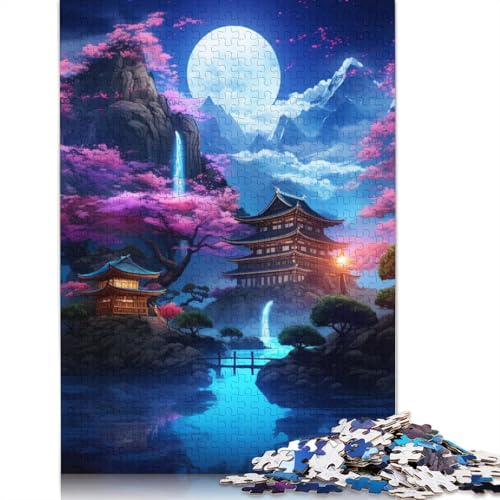 Landschaftspuzzle im japanischen Stil, Familienspaß, rechteckiges Papierpuzzle für Jungen oder Mädchen, 1000 Teile (75 x 50 cm) von POLIUAWS