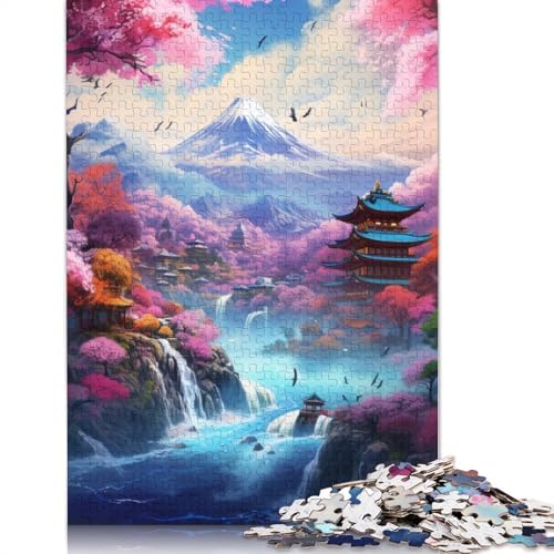 Landschaftspuzzle im japanischen Stil für Erwachsene, Spielzeug, Lernspiel, schwierige Puzzles für Kinder ab 12 Jahren, 1000 Teile (75 x 50 cm) von POLIUAWS