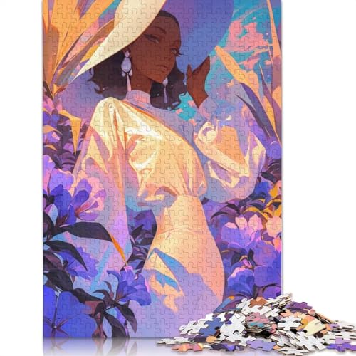 Lavender Girl Puzzle 1000 Teile Schwer Puzzle Spielzeug Lernspiel Impossible Herausforderung Spielzeug Für Erwachsene Und Kinder Ab 12 Jahren 1000pcs (75x50cm) von POLIUAWS