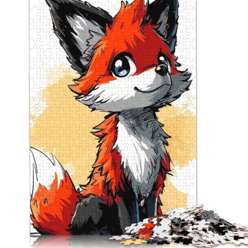 Lively Fox Puzzle 1000-teilige Schwer Puzzle Spielzeug Lernspiel Impossible Herausforderungsspielzeug Für Erwachsene Und Kinder Ab 12 Jahren 1000pcs (75x50cm) von POLIUAWS