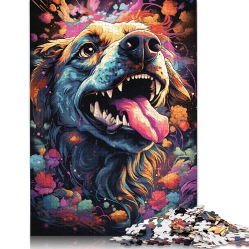 Loyal Buntes Hunde-Puzzle, Dekompressionsspielzeug, 100% recycelter Karton, Puzzle für Erwachsene, 1000 Teile (38 x 26 cm) von POLIUAWS