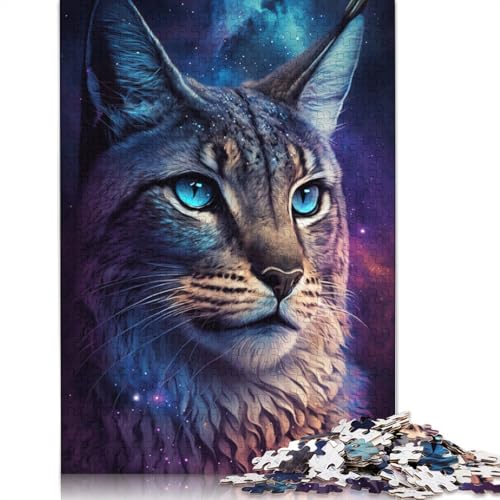 Lynx Galaxy 1000-teiliges Puzzle für Erwachsene, 100% Recyclingpapier, schwierige Puzzles für Kinder, 1000 Stück (75 x 50 cm) von POLIUAWS