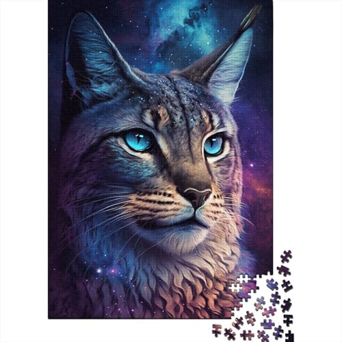 Lynx Galaxy 1000-teiliges Puzzle für Erwachsene, Denksportaufgaben für Erwachsene, ungewöhnliche Puzzles für Erwachsene, für Erwachsene Kinder, 1000 Teile (38 x 26 cm) von POLIUAWS