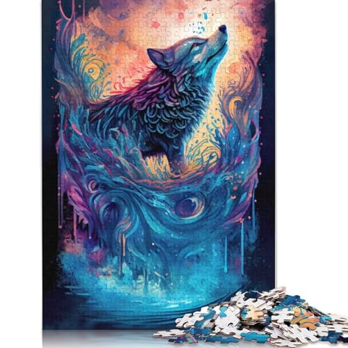 Magical Wolf Puzzle 1000 Teile Schwer Puzzle Spielzeug Lernspiel Impossible Herausforderung Spielzeug Für Erwachsene Und Kinder in Bewährter 1000pcs (75x50cm) von POLIUAWS