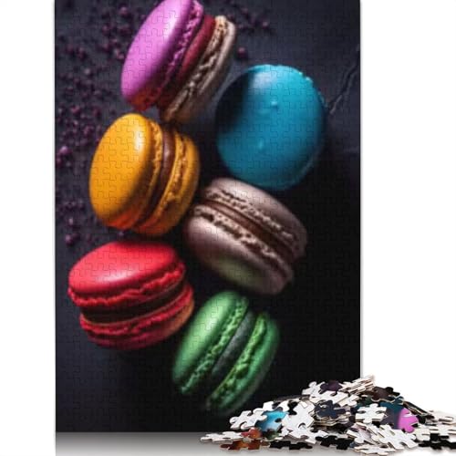 Makkaroni-Papierpuzzle, 1000 Stück, für Erwachsene, Lernspiel, Herausforderung, Weihnachtsgeschenk, 1000 Teile (38 x 26 cm) von POLIUAWS