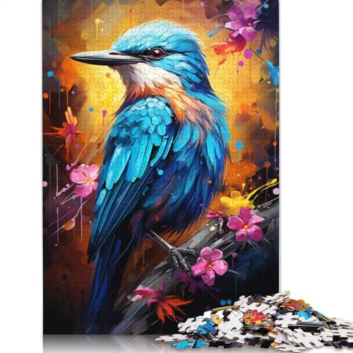 Mal- und Farbvogel-Puzzle, hochwertiges, 100% recyceltes Kartonpapier, rechteckiges Puzzle für Jungen oder Mädchen, 1000 Teile (38 x 26 cm) von POLIUAWS