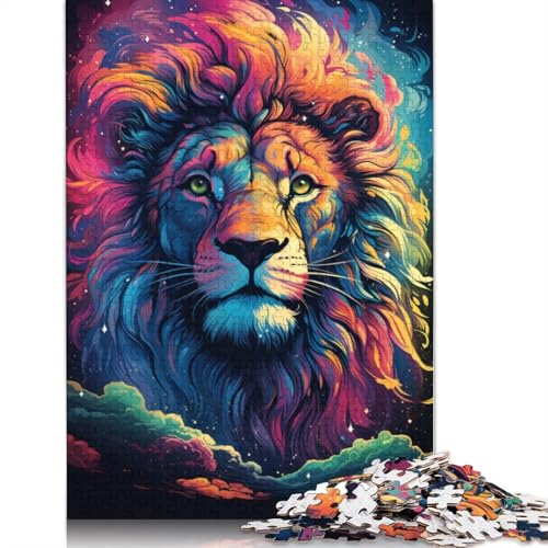 Malen, Farbe, Löwen-Puzzle, Denksportaufgabe, 100% recycelter Karton, Puzzle für Kinder und Erwachsene ab 12 Jahren, 1000 Teile (75 x 50 cm) von POLIUAWS