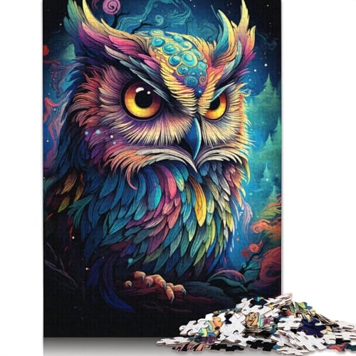 Malen und Malen, Eulen-Puzzle, anspruchsvolle Familienspiele, 100% recycelter Karton, Puzzle für Erwachsene und Kinder, Geburtstagsgeschenk, 1000 Teile (75 x 50 cm) von POLIUAWS