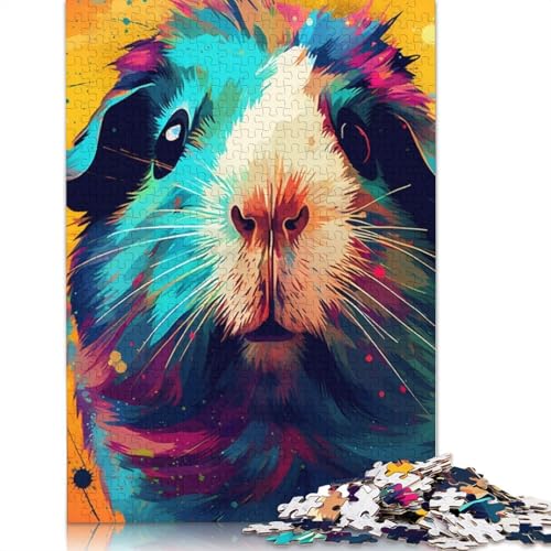 Meerschweinchen-Puzzle, bunt, 1000 Teile, für Erwachsene | Familienspaß, Puzzles für Erwachsene, Geschenke, Denkspiele, 1000 Teile (38 x 26 cm) von POLIUAWS