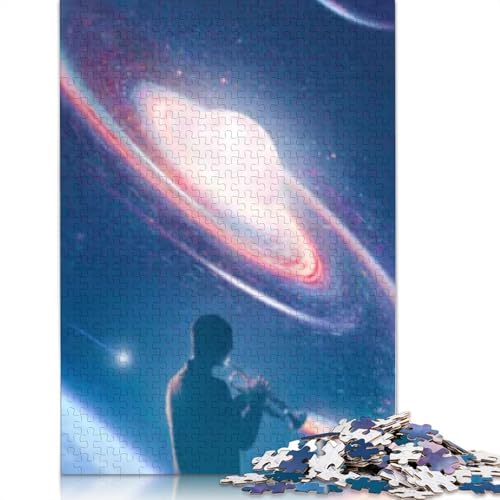 Moon Blues 1000-teiliges Puzzle für Erwachsene und Jugendliche, Weihnachtsgeschenke, 1000 Teile (38 x 26 cm) von POLIUAWS