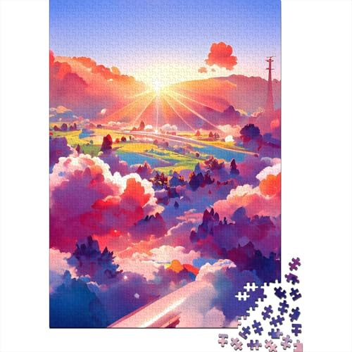 Morgenspaziergang 1000-teiliges Puzzle für Erwachsene und Teenager Halloween-Geschenk für Männer Frauen Geschenk 1000 Teile (75x50cm) von POLIUAWS