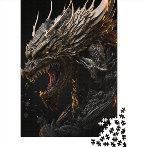 Mutiger Drache 1000 Teile Puzzle für Erwachsene und Jugendliche, Lernspiele für Zuhause, DIY Spielzeug, Weihnachtsgeschenke, 1000 Teile (75x50cm) von POLIUAWS