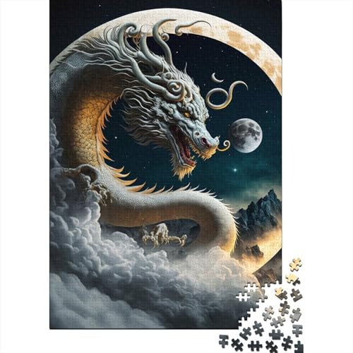 Mutiger Drache 1000 Teile Puzzle für Erwachsene und Jugendliche, Lernspielzeug aus Papier, 1000 Teile (38 x 26 cm) von POLIUAWS