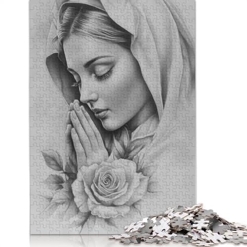 Mutter-Maria-Puzzle für Erwachsene, 1000-teiliges Puzzle für Teenager ab 12 Jahren, 1000 Teile (75 x 50 cm) von POLIUAWS