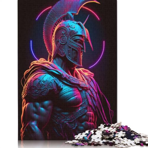 Neon Gladiator Puzzles 1000 Teile Schwer Puzzle Spielzeug Lernspiel Impossible Herausforderung Spielzeug Für Erwachsene Und Kinder Ab 14 Jahren 1000pcs (38x26cm) von POLIUAWS