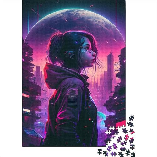 Neon Landscape251 Puzzle für Erwachsene 1000 Teile Puzzle für Teenager Lernspiel Herausforderung Spielzeug Weihnachtsgeschenke 1000 Teile (75x50cm) von POLIUAWS