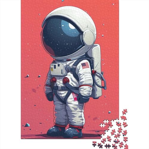 Niedliche Astronauten Puzzle für Erwachsene und Jugendliche, Holzpuzzle für Kinder, Weihnachtsgeschenke, Lernspiel, Spielzeug, 1000 Teile (75x50cm) von POLIUAWS